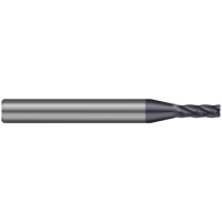 5 FL - 0.1875" (3/16) Cutter DIA x 0.0100" Radius x 0.5700" LOC  - AlTiN Coated
